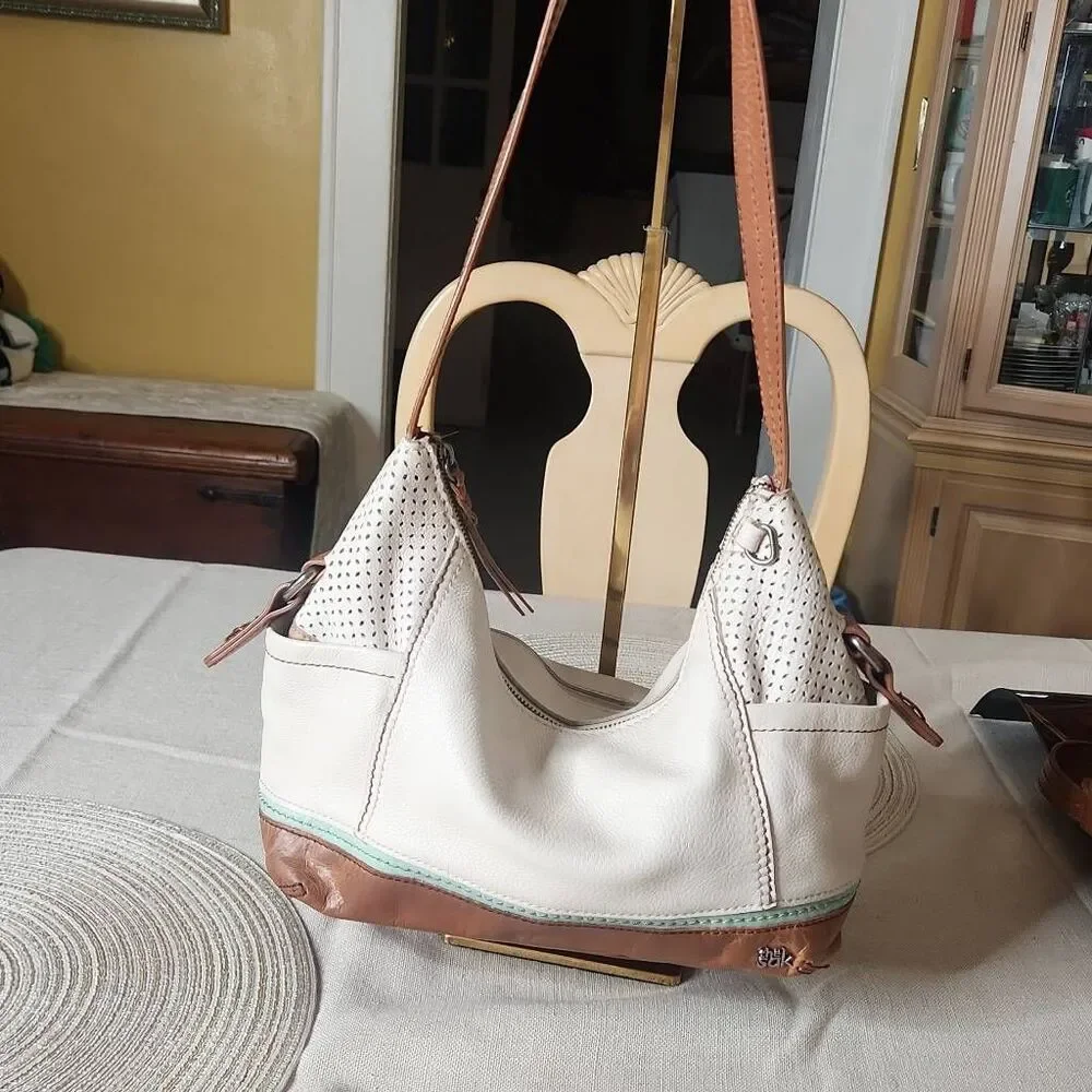 The Sak Kendra Ivory leather hobo bag